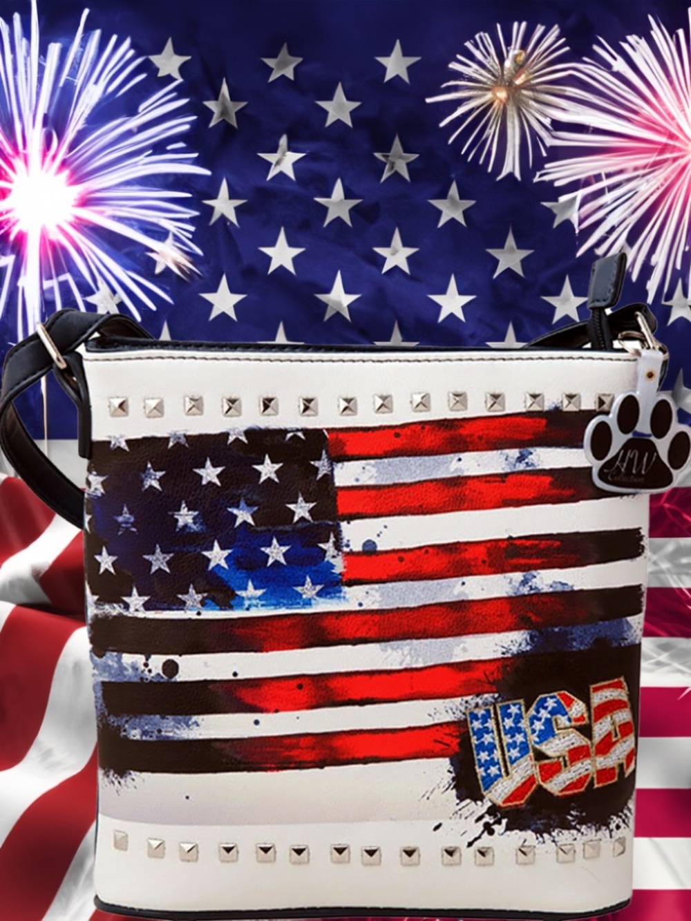 USA Flag Purse Stars Stripes Conceal Carry Purse